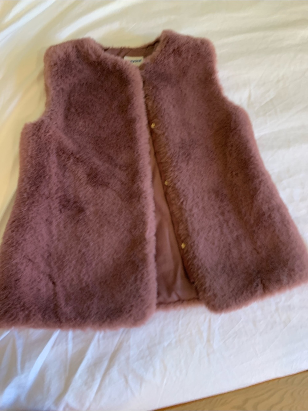 Mayoral Mauve Faux Fur Vest for Kids